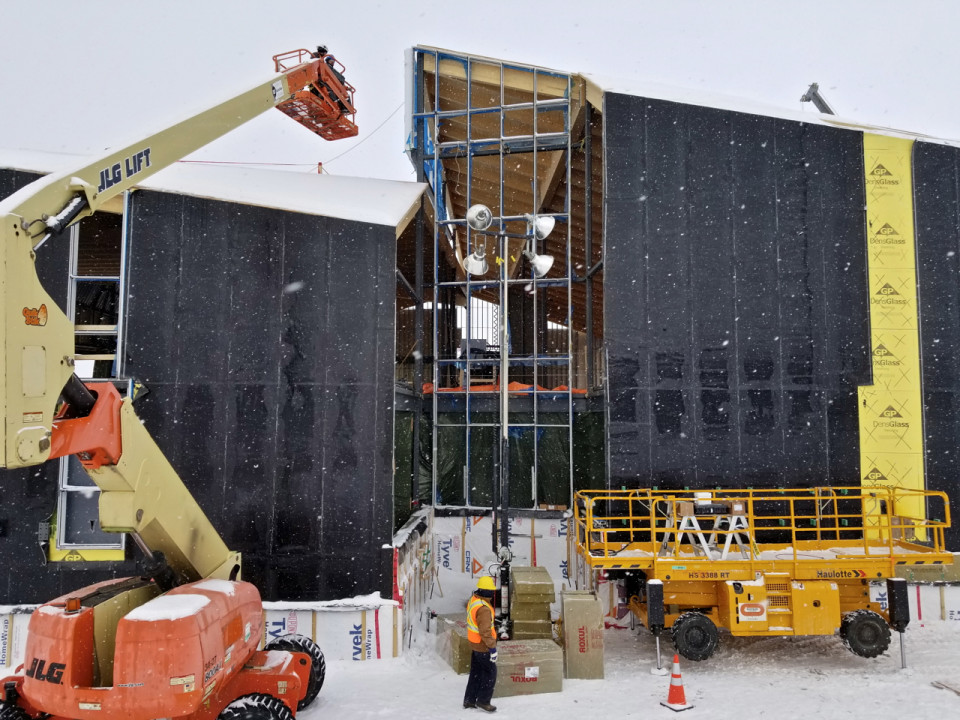 Photo of Photo of the Slave Lake Legacy Centre Slave Lake Legacy Centre under construction