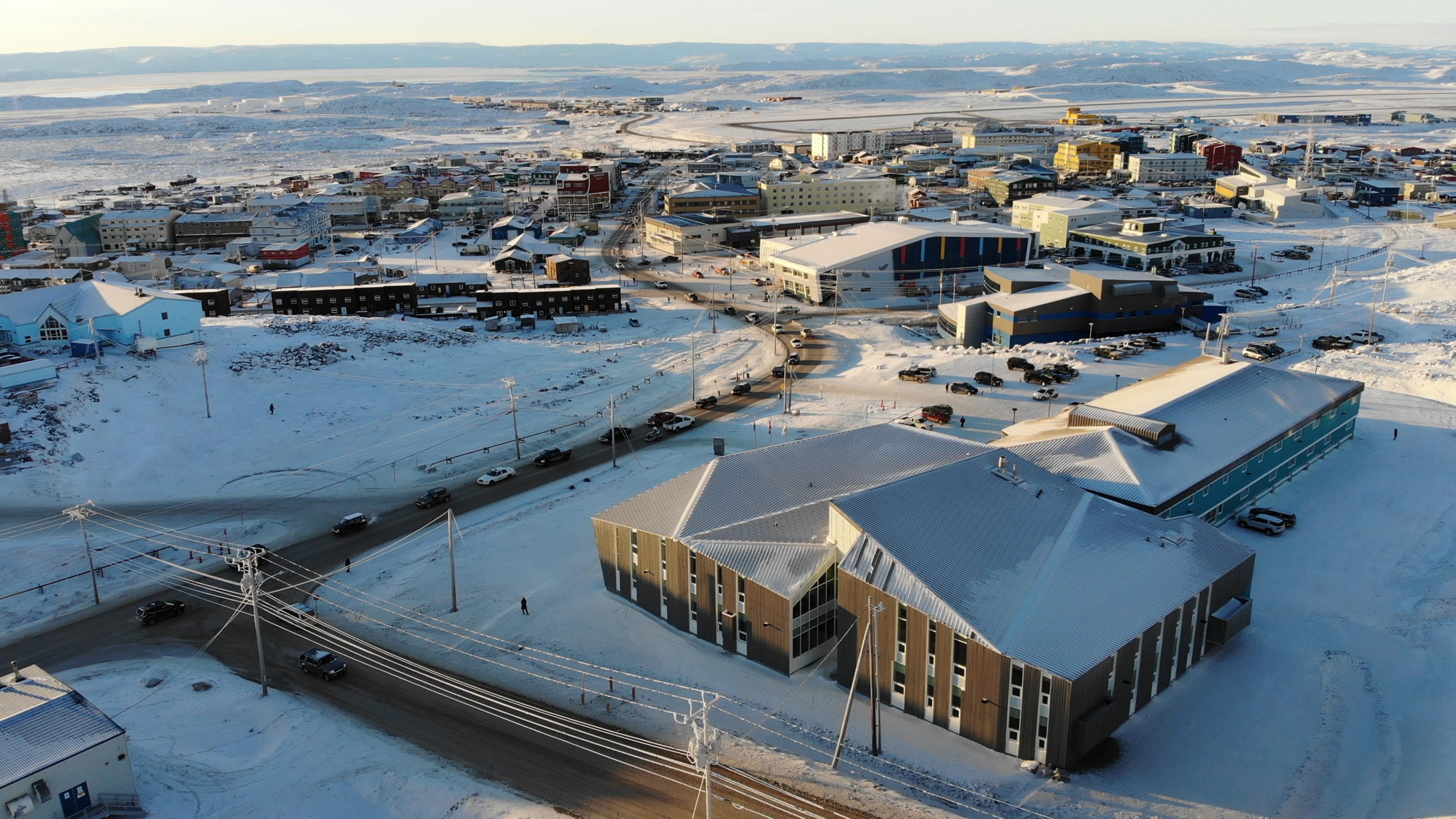 Aerial photo of Nunavut Arctic College - Nunatta Campus