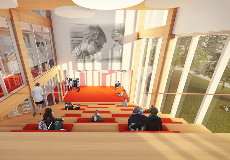 Rendering of inside Red Deer College Residence