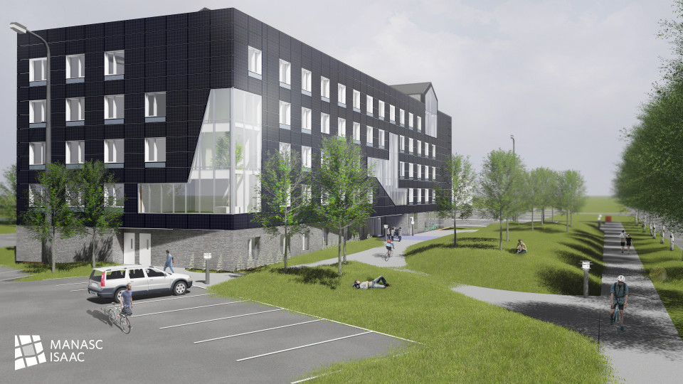 Rendering of Red Deer College Residence